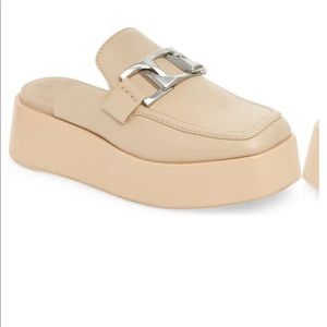 RAG AND BONE Logan platform mules. Ivory size 37